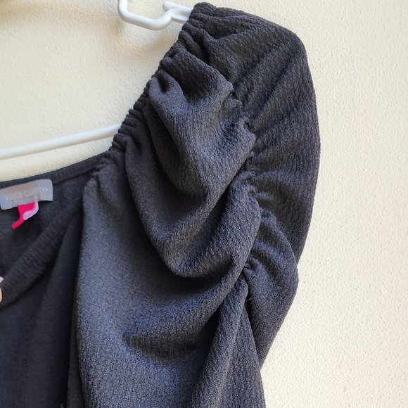 Vince Camuto Black Poofy Shortsleeve Jersey Size XS - Picture 8 of 13